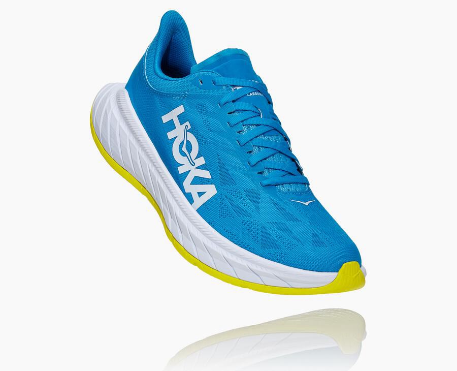 Hoka One One Tenisky Panske Modre/Biele - Carbon X 2 - 08396-XUDN